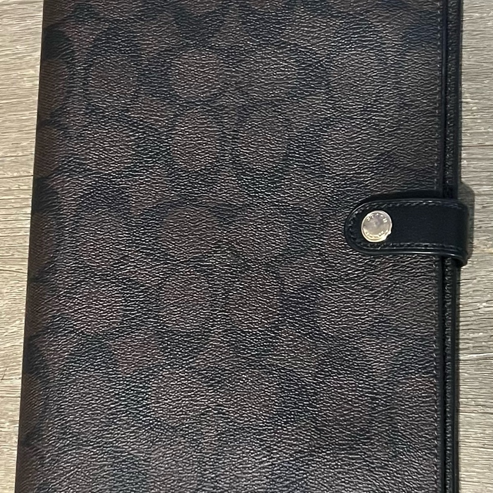 Coach Black and Brown Monogram Day Planner